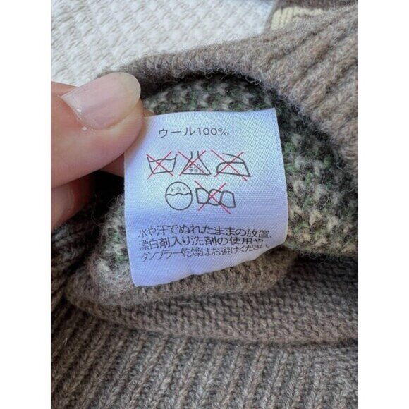 Pendleton Lambswool Aztec Navajo Southwestern Quarter Zip‎ Women’s Sweater Large - Picture 7 of 15